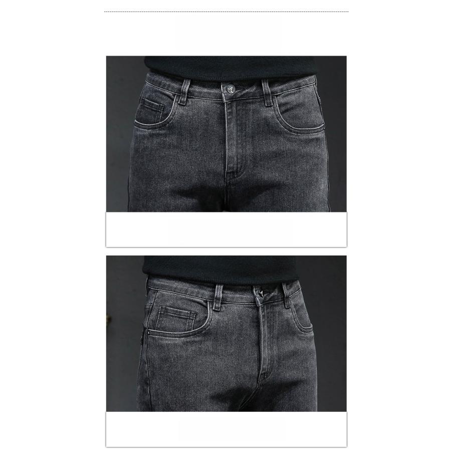 デニムパンツ暖パンツメンズ裏起毛暖チノパンスキニージーンズストレッチパンツ冬ズボン暖かい美脚秋冬伸縮性保温カジュアル | ブランド登録なし | 15