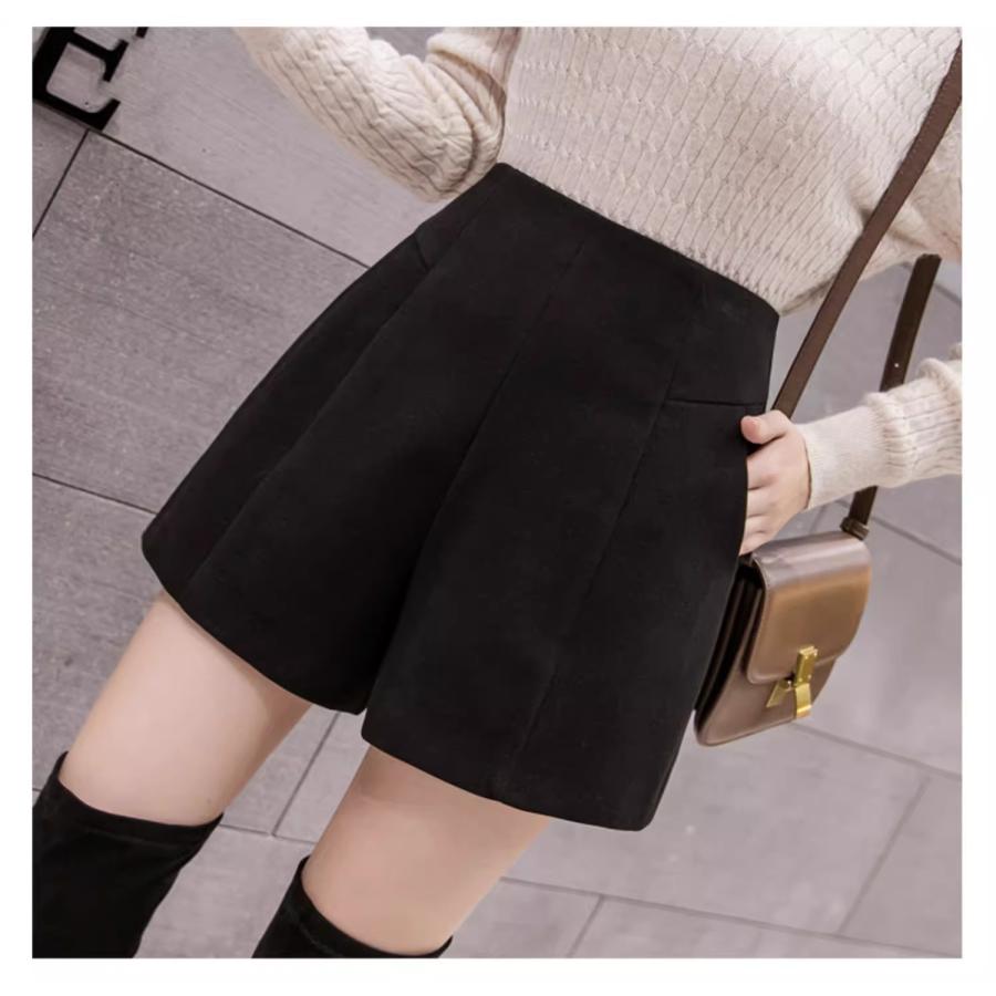 黒 ショートパンツ レディース ショートパンツ レディース 秋 冬 ショーパン 黒 グレー 起毛