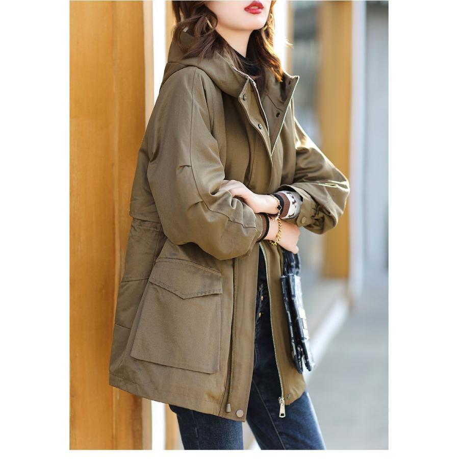 モッズコート レディース ミリタリーコート 裏起毛 フェイクファー