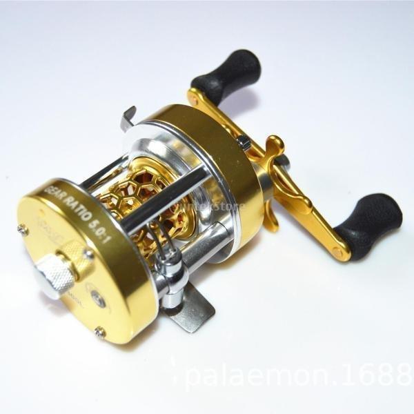 美しい W300左 右 釣りリール ベイトリール 淡水釣り 海釣り 川用 湖 海 釣り具 遠心ブレーキ ギア比5 0 1 フィッシングリール キャスティング 撒き餌杓 カラー ゴールドl