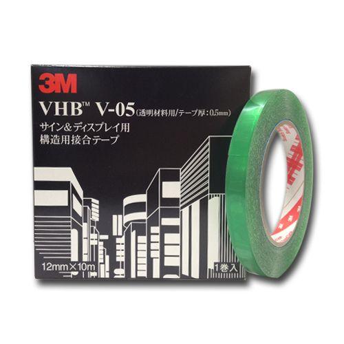 3M 【廃番】3M VHBテープ V-05 ／テープ厚 ： 0.5mm 透明材料用 12mm