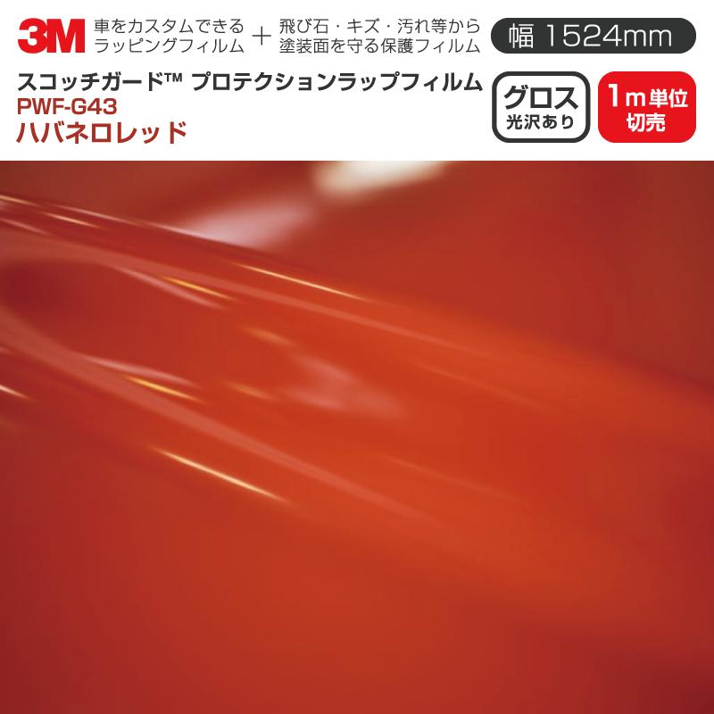 3M プロテクションラップフィルム 幅1524mm×1m単位切売 PWF-G43 グロス