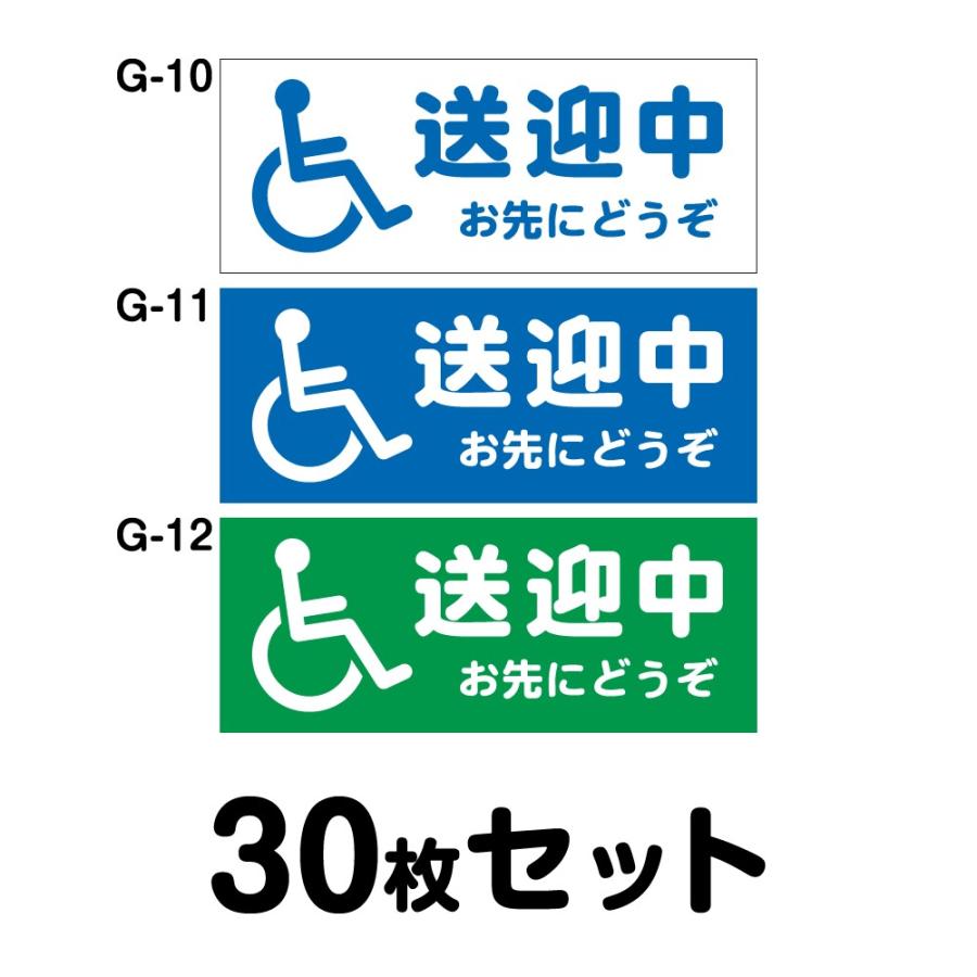 超大特価 送料無料 マグネット変更ok 福祉車両ステッカー 30枚セット W350mm H100mm G 10 G 11 G 12 保証書付 Www Tiebreak Fr