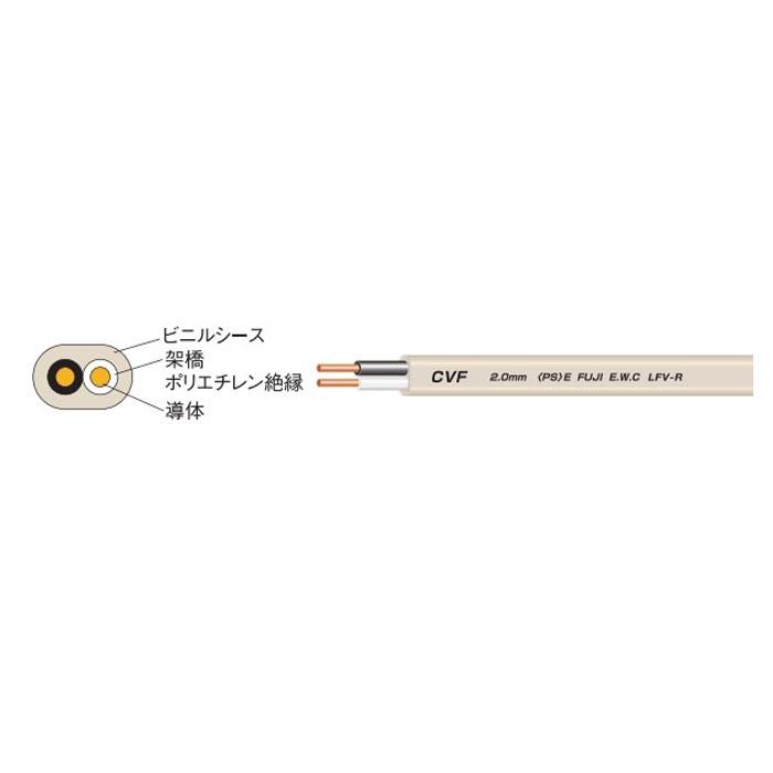 富士電線 CVF 2.0mm×2C 600V 100m巻 : 資材まーけっと - 通販 富士電線 CVF 2.0mm×2C 600V 100m巻 : 資材まーけっと - 通販