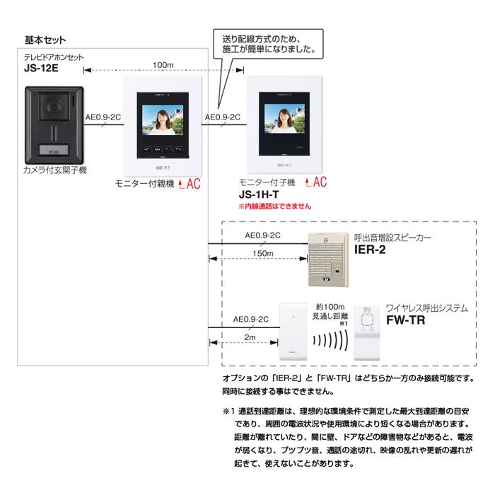 アイホン（aiphone） JS-12E カラーテレビドアホン ROCO録画 電源直結