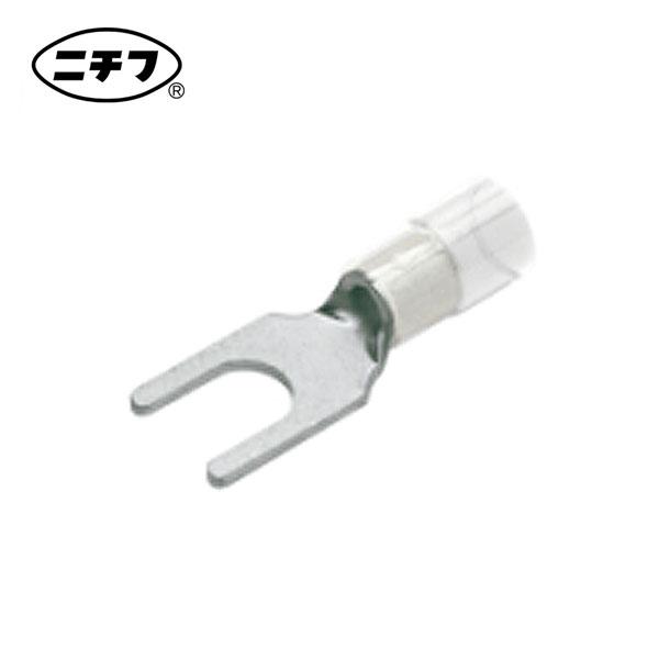 ニチフ（NICHIFU） TMEX1.25Y-4S 銅専用 環境配慮型 絶縁被覆付圧着端子 先開形(Y形) 透明 100個入 : 資材 ...
