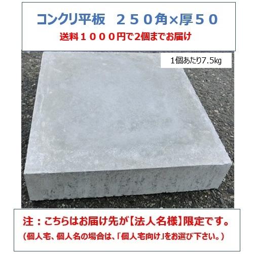 法人様限定 コンクリート平板250×250×t50 お届けエリア本州限定 : 資材
