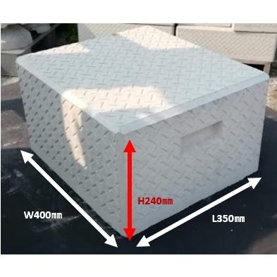 コンクリート製大石材 ウッドデッキ用 束石2個1セット 日本製 170mm×170mm×70mm 中川木材産業 砂利・石・枕木