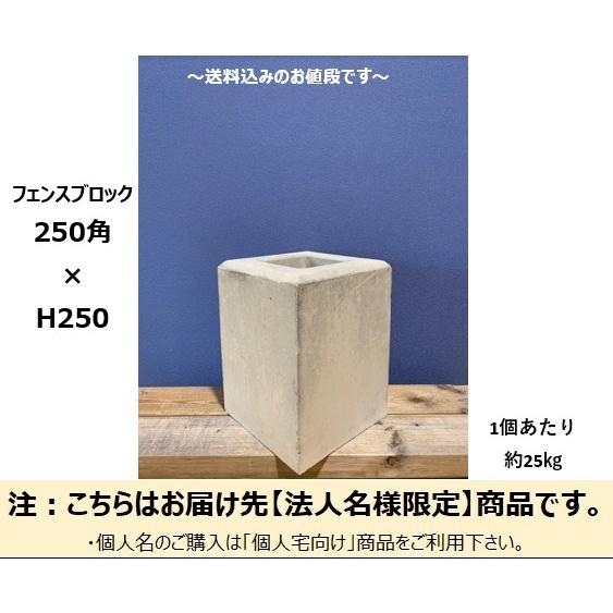 法人様限定 フェンスブロック250角×H250 お届けエリア本州限定 : 資材