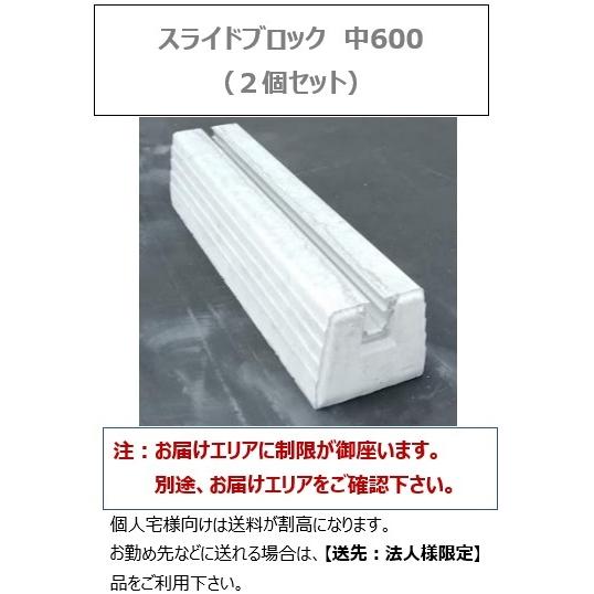 個人宅OK スライドブロック中６００ ２個セット 高90mm×長600mm お届けエリア本州限定｜shizaiboss