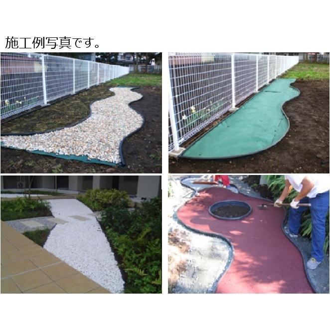 法人様限定 リサイクルエッジングQタイプ プラエッジ３５防草シート見切６Ｍ×１０組ブラック お届けエリア本州限定の画像