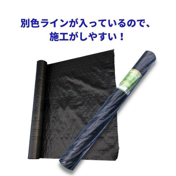 防草シート 1本 約1ｍ×50ｍ巻 約0.4mm厚 / 雑草対策シート 雑草繁茂防止 ブラック 花 ガーデン 庭 畑 自宅 DIY 耐久性 透水性｜shizaiya-honpo｜03