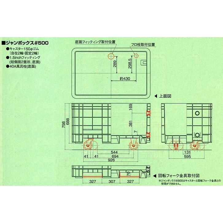 三甲（サンコー） ジャンボックス#500用回転フォーク用金具 ○業務用