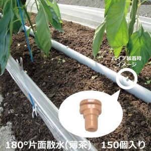 《袋売り》セキスイ 潅水ノズル 180°-(2) 片面散水 薄茶色 150個入 / 農業 潅水ノズル 野菜 ハウス 散水 水やり 作物 農園 家庭菜園｜shizaiyasan