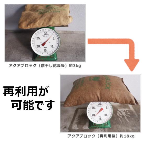 土を使わない吸収性土のう アクアブロック 真水用 (再利用可能) ND-20