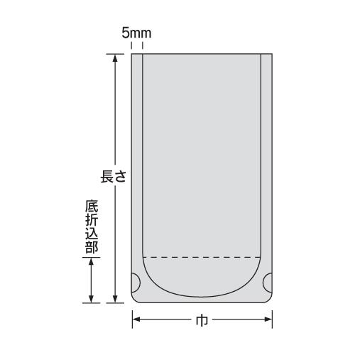 福助工業 スタンディング袋 ナイロンポリ Dタイプ No.8 (160mm×270mm 