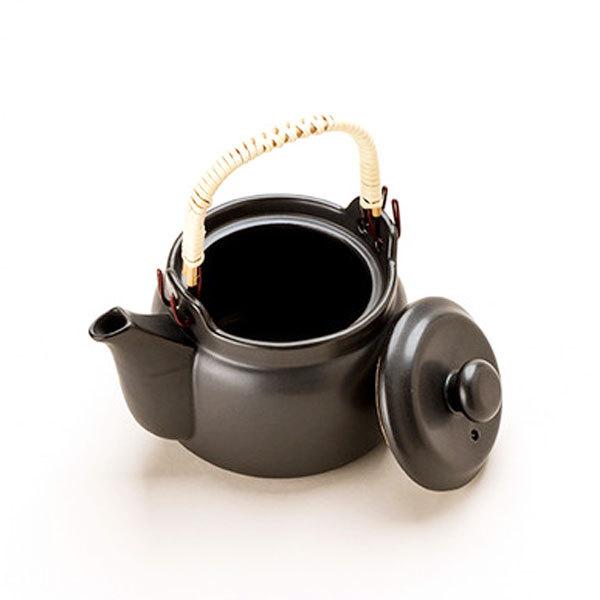 マスタークック けんこう土瓶 小サイズ（ガス直火用）（黒色）（700ml