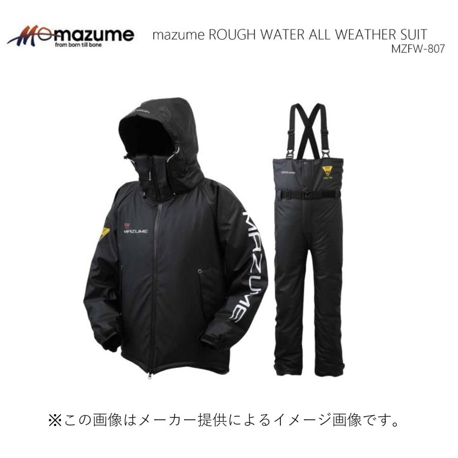 マズメ　フィッシングジャケット L 上下　ブラック　オールウェザー mazume マズメ ラフウォーター オールウェザースーツ ブラック (上下