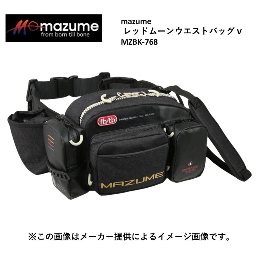 mazume mazume(マズメ) レッドムーンウエストバッグ V ブラックデニム