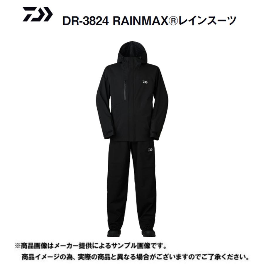 DAIWAダイワDR-3824 ブラックS レインスーツ　釣り釣具　フィッシング DAIWA（ダイワ） RAINNAX レインスーツ(フィッシングウェア・透湿防水