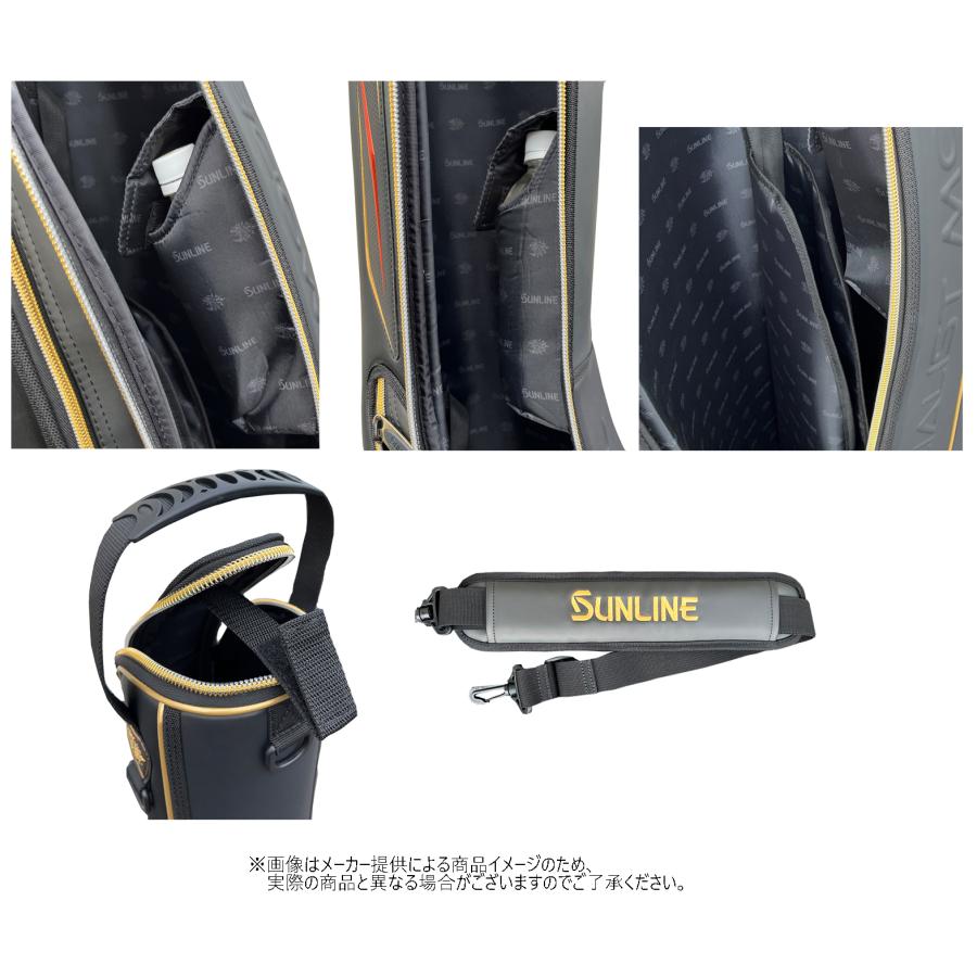 SUNLINE ロッドケース 黒/金 収納バッグ付き SUNLINE ロッドケース 黒/金 収納バッグ付き