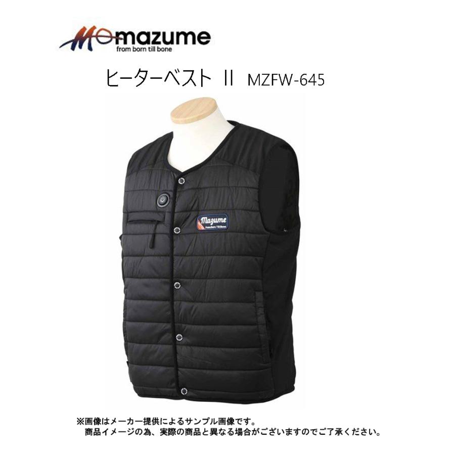 MAZUME(マズメ) ヒーターベスト II (フィッシングウエア・電熱パネル・中綿・保温防寒・軽量・動きやすい・伸縮性) ブラック