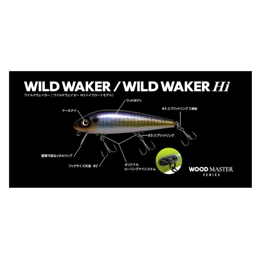 Fish Arrow(フィッシュアロー)　WILD WAKER Hi(ワイルドウェイカー Hi)（ハイフロートモデル） (バス釣りルアー・リップ・フック付き) シルバーショア -｜shizenmankituya｜02