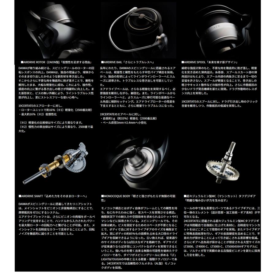ダイワ '24 CERTATE(セルテート) LT3000-XH (スピニングリール)(シーバス・タイラバ・SLJ・大型トラウト) (306631)- : ym-001-6659 : 自然満喫屋 - 通販 - Yahoo!ショッピング ダイワ '24 CERTATE(セルテート) LT3000-XH (スピニングリール)(シーバス・タイラバ・SLJ・大型トラウト) (306631)- : ym-001-6659 : 自然満喫屋 - 通販 - Yahoo!ショッピング
