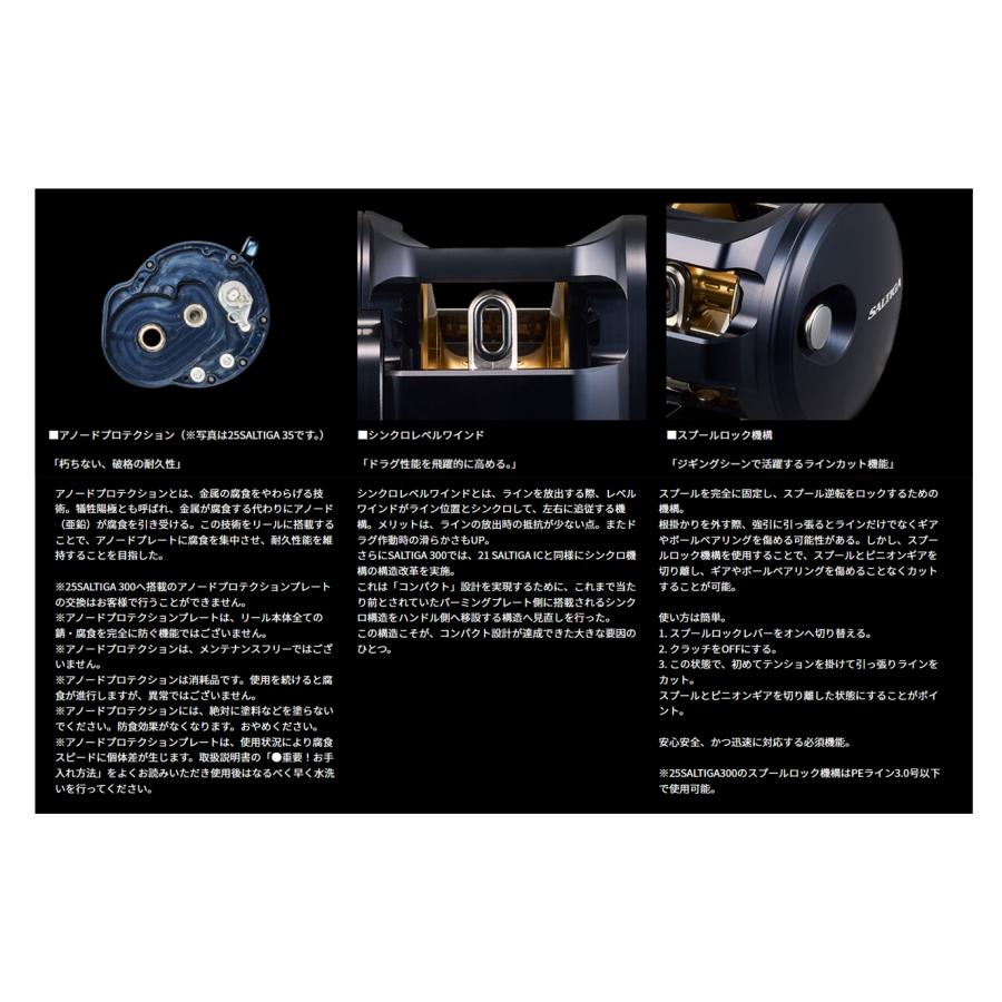 DAIWA（ダイワ） '25 SALTIGA(ソルティガ) 300HL (左巻き)(ジギング