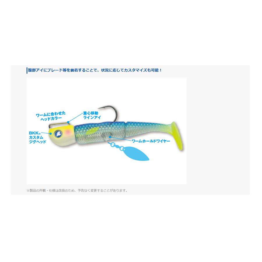 ブルーブルー ジョルティージグヘッド ワーム3本付き BlueBlue（ブルーブルー） 【メール便可】 JOLMOORE(ジョルムーア