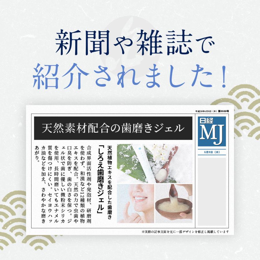 ホワイトニング 歯磨き粉 しろえ 美白ジェル ホワイトニング 歯 ホワイトニングジェル 歯磨き粉 フッ素なし 歯のホワイトニング 歯を白く プレゼント | しろえ | 07