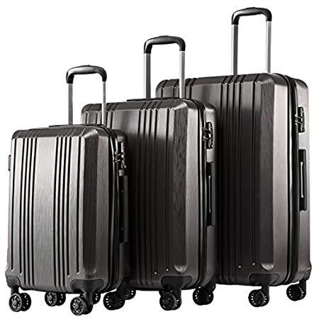 今年人気のブランド品や COOLIFE TSAロックスピナー20イン24イン28インで設定しCoolife荷物拡張可能なスーツケースPC + ABS 3ピース 荷物セット 新　並行輸入品 ソフトタイプスーツケース