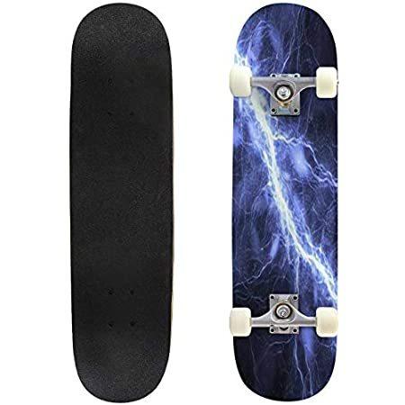 好評販売中Classic Concave Skateboard Blue Lightning Electrical Background Longboard M
