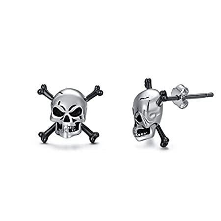贈り物 Seiyang スカルイヤリング 並行輸入品 金属 メンズ レディース ドラゴン スネーク フクロウ ボーンスタッドイヤリング スカル スターリングシルバー ピアス Www Oroagri Eu