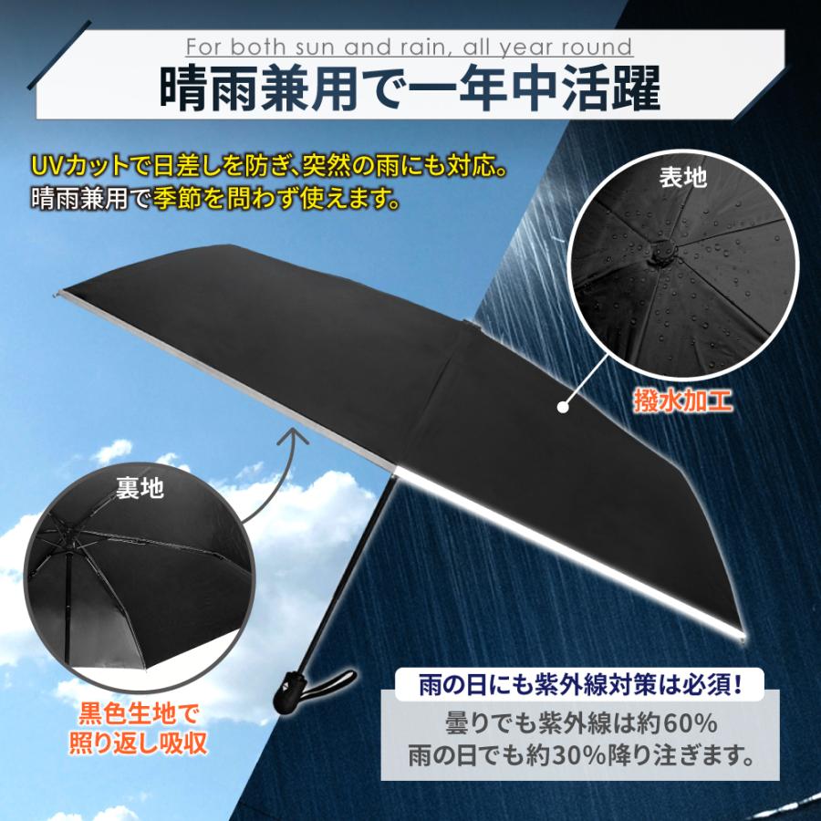 【BURBERRY 折り畳み傘　ブラック】UV加工　雨天兼用紫外線防止加工 日傘 完全遮光 UVカット 日焼け 紫外線 対策 形状記憶 折りたたみ傘