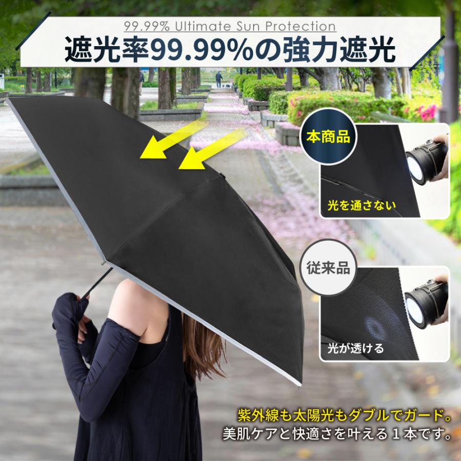 日傘 完全遮光 UVカット 日焼け 紫外線 対策 形状記憶 折りたたみ傘