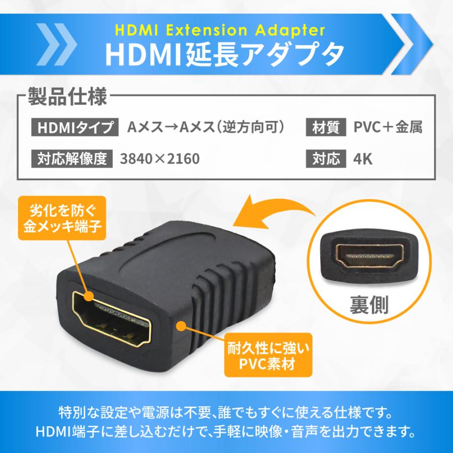 シズカウィル（shizukawill） HDMI 延長アダプタ メス 高速転送 4K高