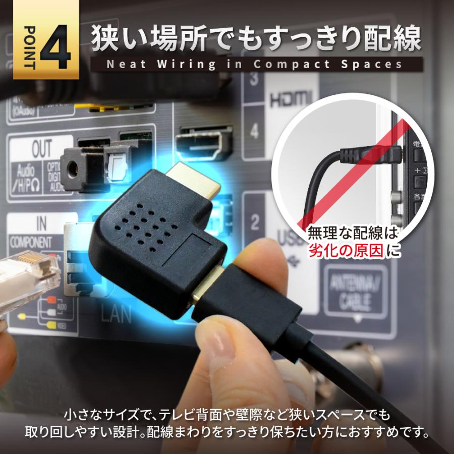 シズカウィル（shizukawill） HDMI 変換アダプタ 2種 2個セット 90度