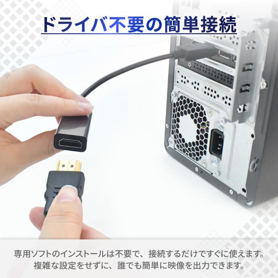 シズカウィル（shizukawill） DisplayPort to HDMI 変換アダプタ HDMI