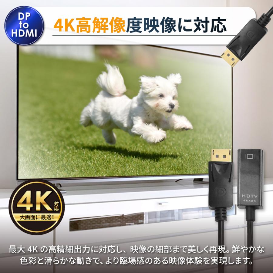 シズカウィル（shizukawill） DisplayPort to HDMI 変換アダプタ HDMI