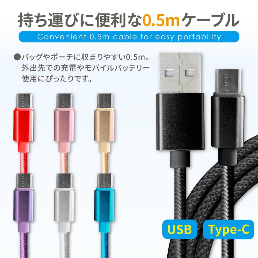 シズカウィル（shizukawill） usbケーブル 充電ケーブル 0.5m ノートPC