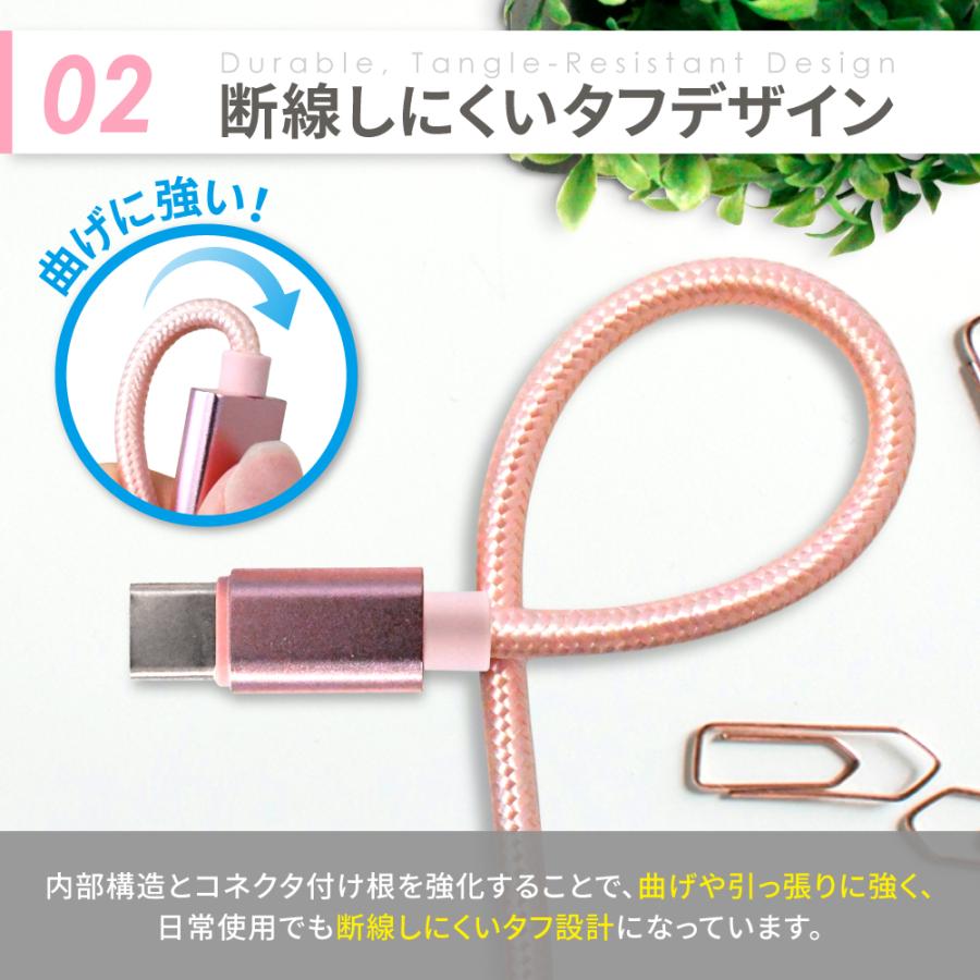 シズカウィル（shizukawill） Type-C ケーブル タイプc 充電ケーブル