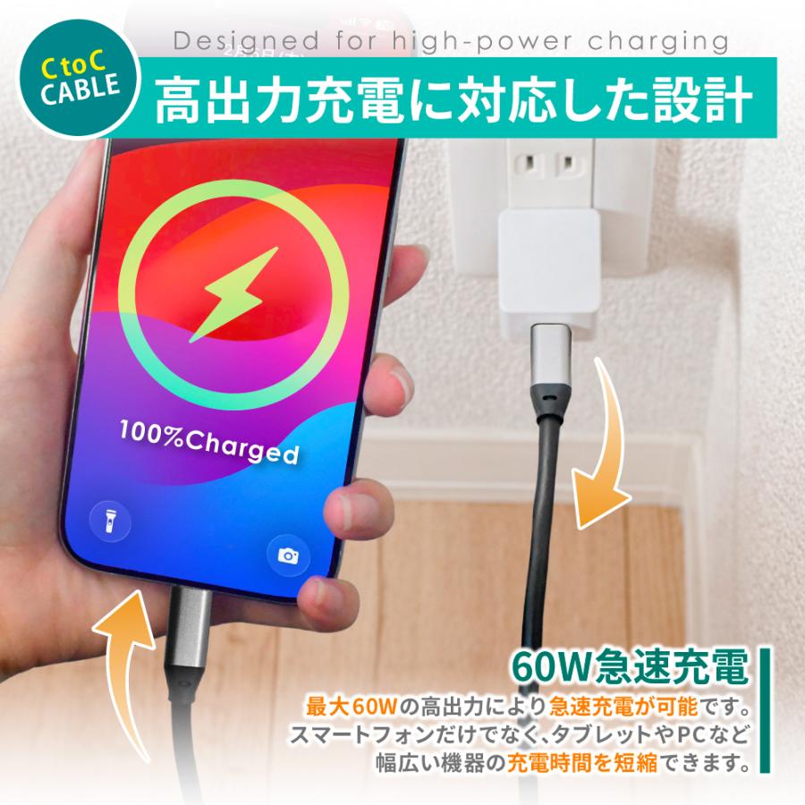 シズカウィル（shizukawill） Type-C ケーブル タイプc 充電ケーブル