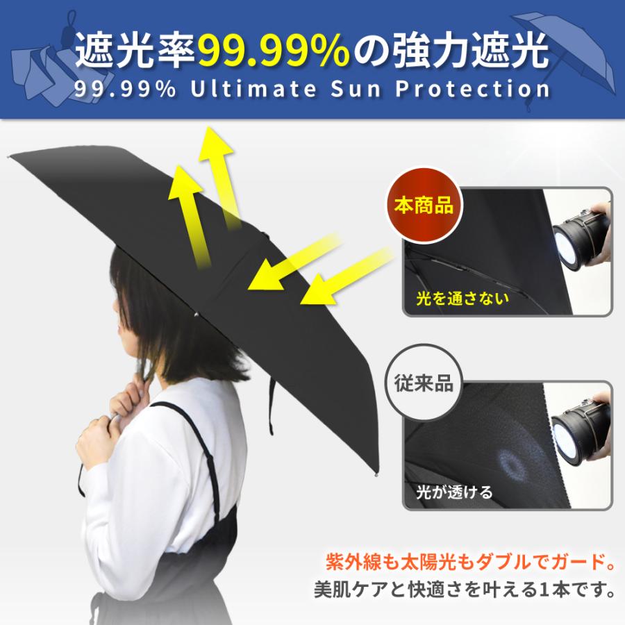 日傘 完全遮光 折りたたみ傘 遮熱 晴雨兼用 日焼け防止 レディース