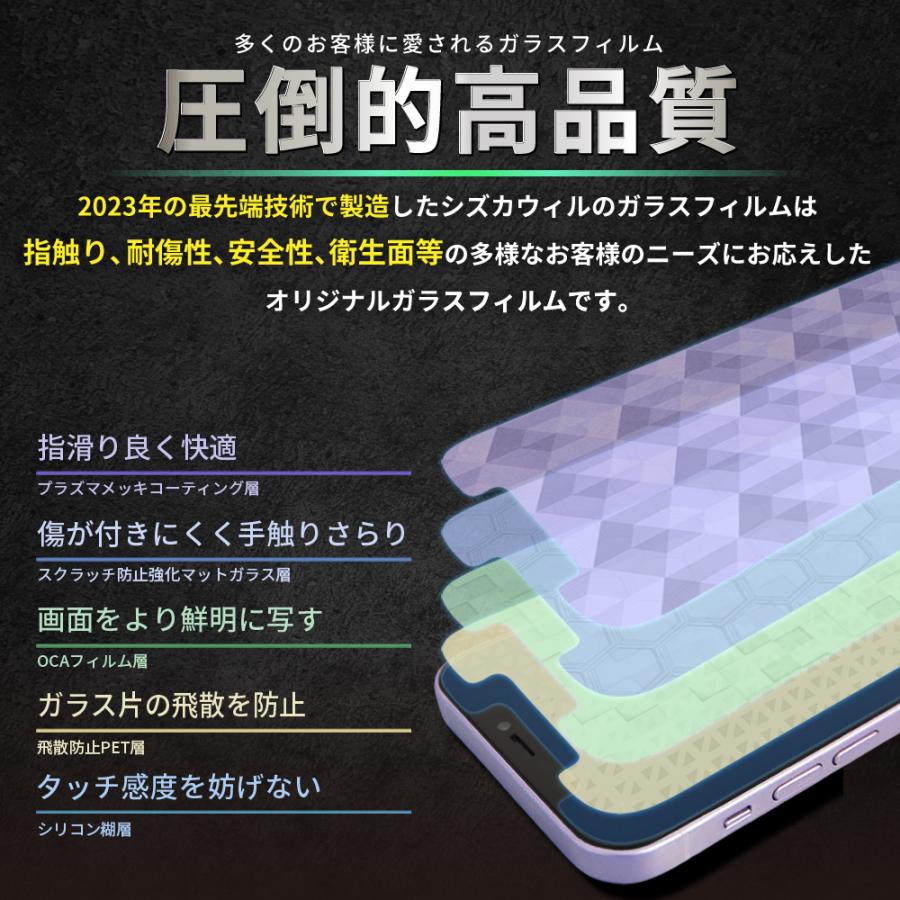 iPhone フィルム アンチグレア iPhone17 iPhone16 16e 16 17 iPhone15 15 14 13 12 11 pro Max plus mini XR XS SE Air ガラスフィルム 反射防止 シズカウィル | シズカウィル | 34