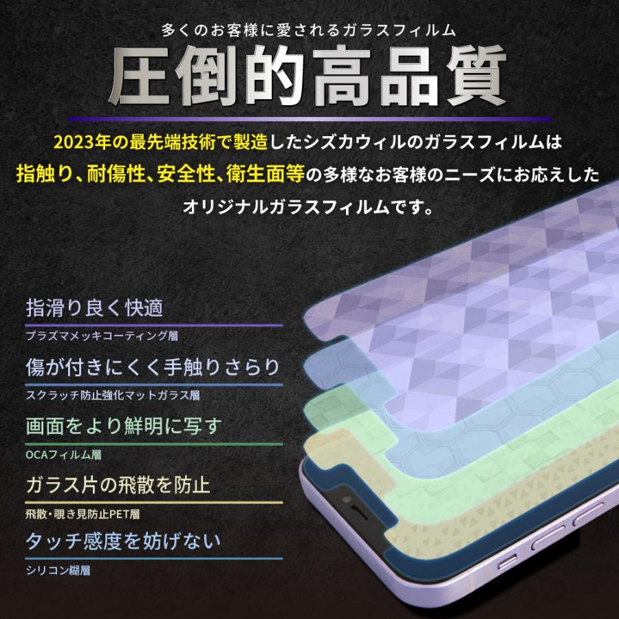 iPhone14 Plus iPhone 13 Pro Max ガラスフィルム 覗き見防止 保護フィルム iPhone14plus iphone13promax 液晶保護フィルム フィルム 黒縁 シズカウィル｜shizukawill｜05