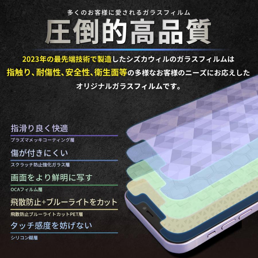 シズカウィル iPhone14 Pro ガラスフィルム ブルーライトカット シズカウィル iPhone14 Pro ガラスフィルム ブルーライトカット