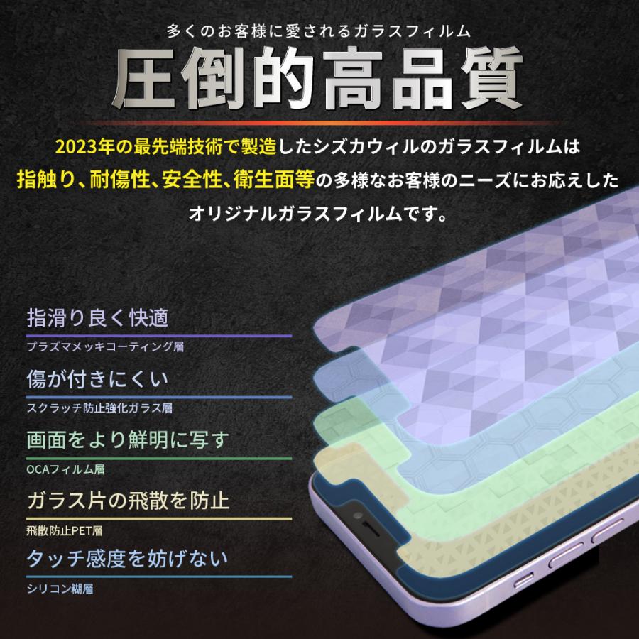 シズカウィル らくらくスマートフォン F-53E ガラスフィルム シズカウィル らくらくスマートフォン F-53E ガラスフィルム