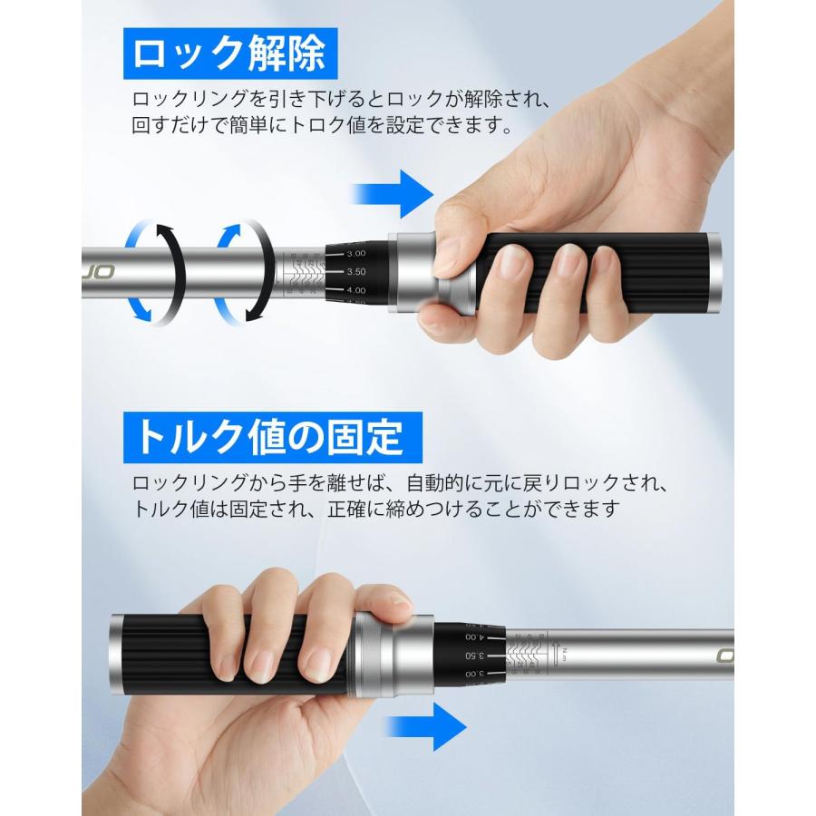 トルクレンチ プレセット型 新モデル 6点セット 差込角(1/4・3/8・1/2 