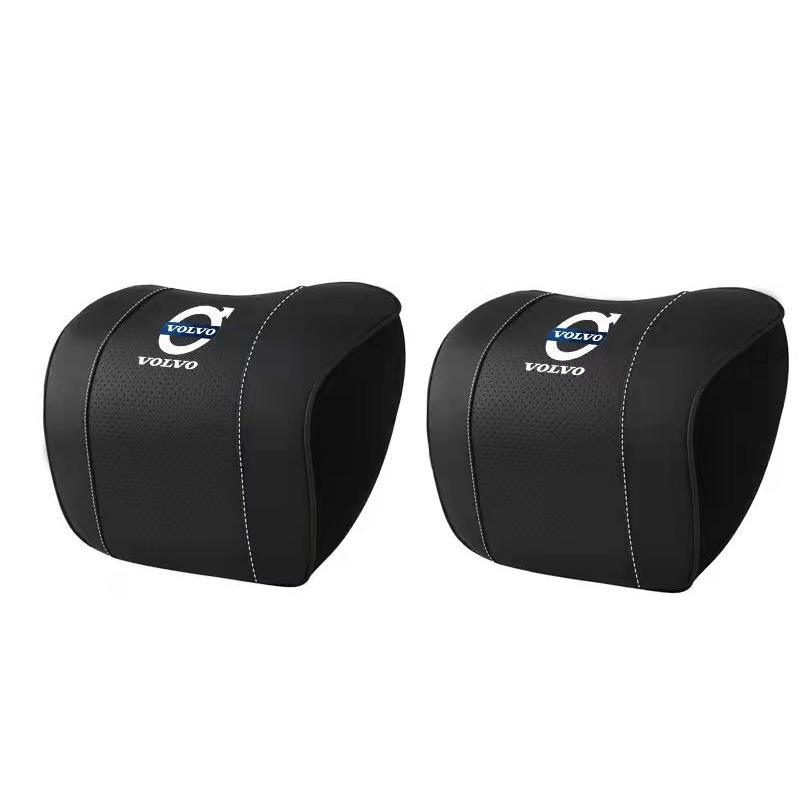 ボルボ VOLVO 車用記憶 通気性弾性 ネックパッド レザー 首 ネック 2個 XC60 XC90 XC40 S60 S90 V90 V60